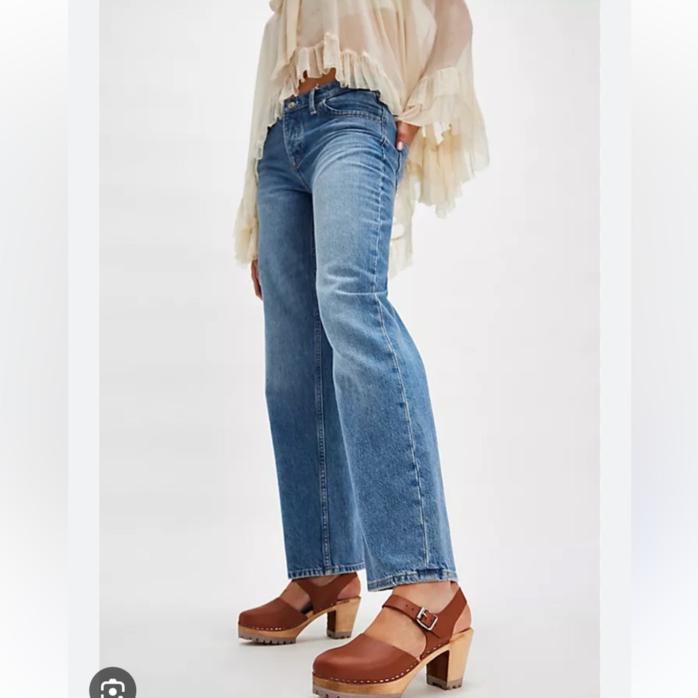 MIA/Free People ABBA Mary Jane Style Leather Women's Clogs EUR 39/US 8-9
